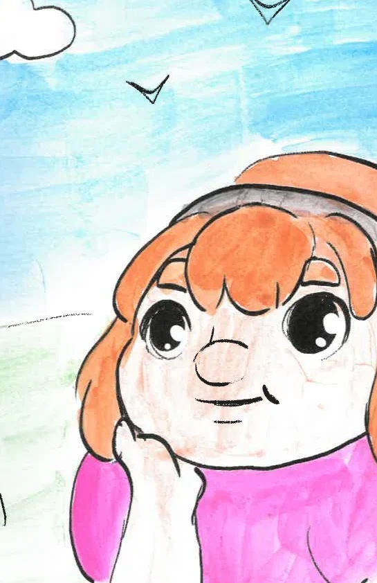 Billy, the seven-year-old girl of the Wild Forest — detail from the original book artwork