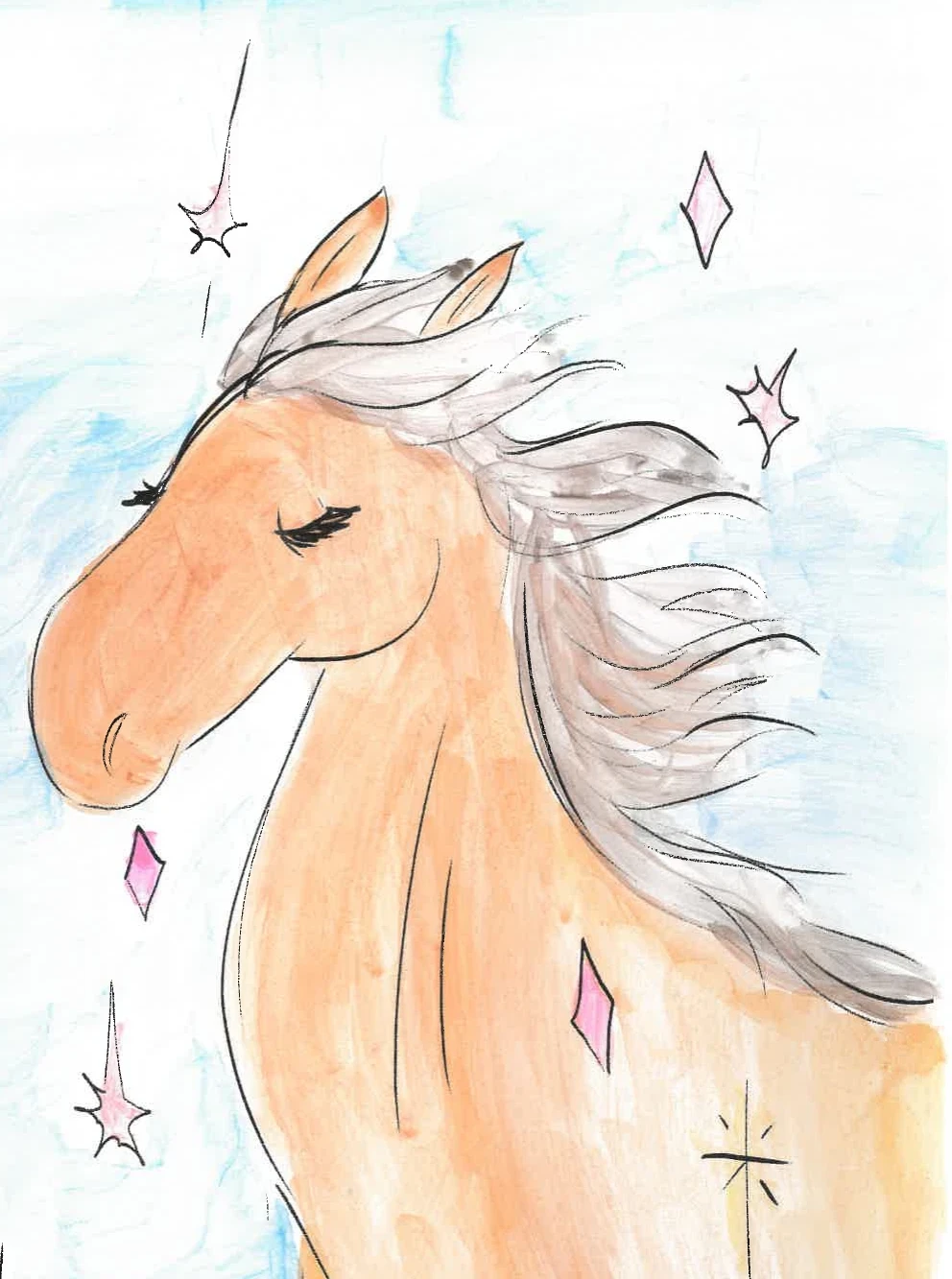 Ember the Horse — detail from the original book artwork