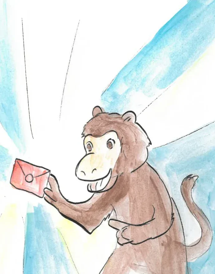 Mango the Monkey — detail from the original book artwork